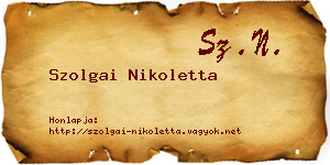 Szolgai Nikoletta névjegykártya